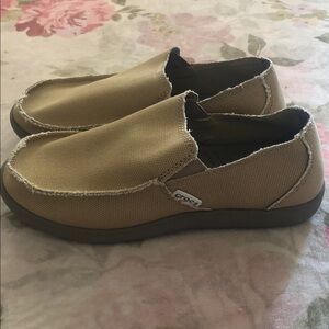 CROCS Tan Loafers Slip-Ons